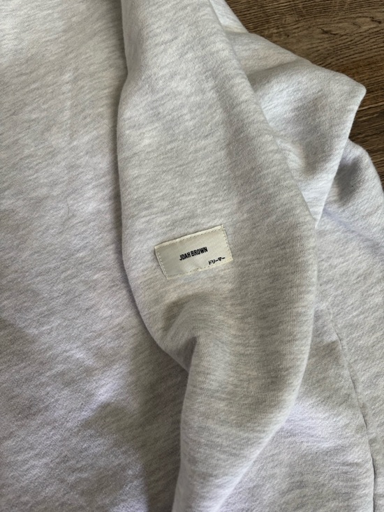 Joah Brown SLOUCHY PULLOVER SWEATSHIRT PEARL GREY FRENCH TERRY SMALL - Picture 12 of 12